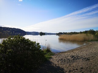 View over a lake