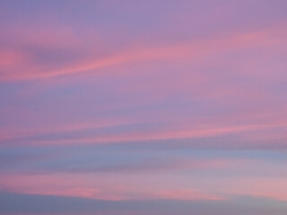 Orange brigt beautiful and clean sky in sunny day with group of soft white clouds with copy space on top.