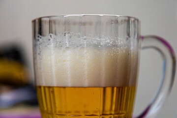glass of beer on the table