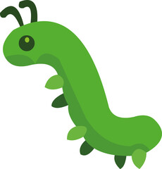Vector illustration of a caterpillar cartoon