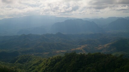 Fototapeta premium Mon Pui Mok National Park View Point, Tak Province thailand