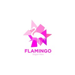 Flaminggo logo colorful graphic design