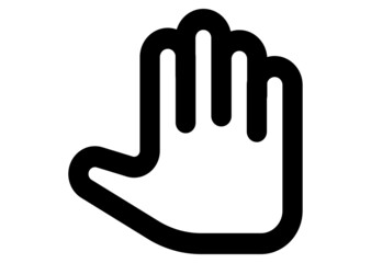 Obraz premium Palm, Hand icon vector, filled flat sign, solid pictogram isolated on white, logo illustration