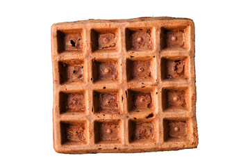 waffles Belgian  dessert sweet serving size. food background top view copy space organic eating