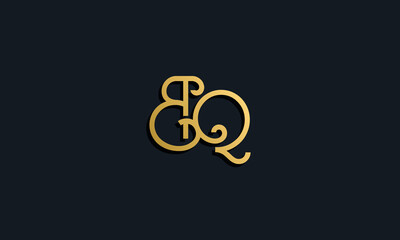 Luxury fashion initial letter BQ logo.