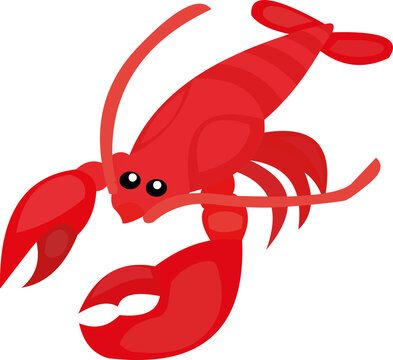 recommend clip art: Vector illustration of a sea lobster cartoon