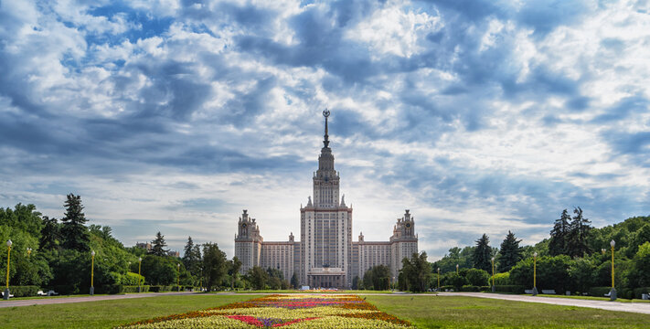 View of the Moscow Lomonosov State University.