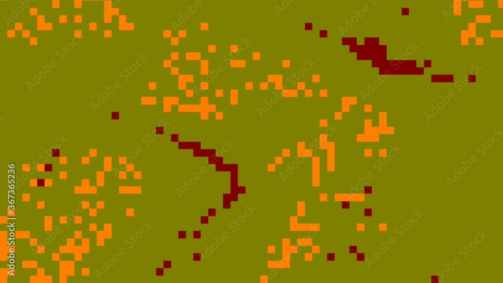 Fototapete colorful pixel lcd screen, block animation change colors quickly. seamless loop animated background,