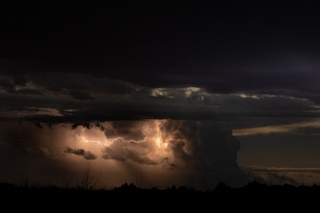 Dramatic Lightning at Night