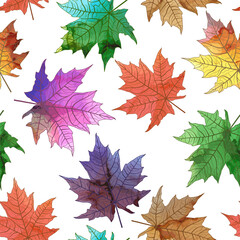 Seamless pattern leaves. Modern creative design, background marble texture. Alcohol ink. Vector illustration.