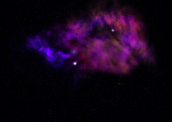 Fototapeta premium Small part of an infinite star field. 3D rendering