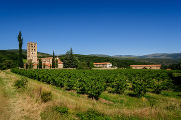 monasterio benedictino de Sant Miquel de Cuixa , año 879, pirineos orientales,Francia, europa