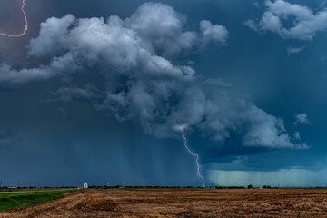 Dramatic Lightning at Night