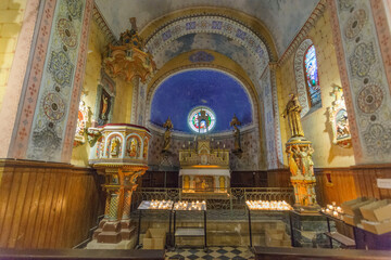 iglesia de Sainte-Marie-Madeleine, Rennes-le-Chateau, departamento del Aude, Languedoc-Roussillon,Francia, europa