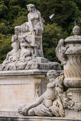 Fototapeta na wymiar Jardines de la Fontaine, Nimes, capital del departamento de Gard,Francia, Europa