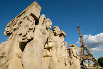 Obraz premium torre Eiffel, 1889, campo de Marte, Paris,France,Western Europe