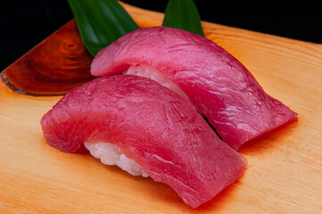 Makuro sushi Japanese Blue fin tuna.