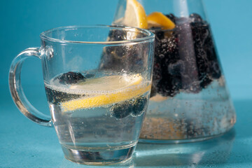 homemade lemonade with berries