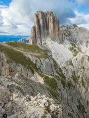 Rotwand and Masare via ferrata in the rose garden in the Dolomites