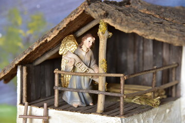 Krippe, Weihnachtskrippe, Geburt, Weihnachten, Jesus, Christen, Religion, Maria und Josef, Ochs und...
