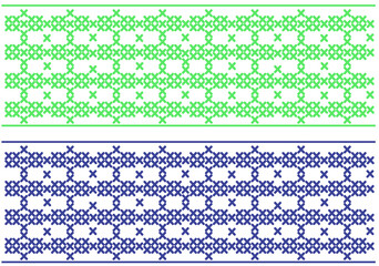 Simple schemes for cross stitch patterns