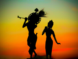 shadow of lord krishna and radha