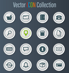 E-commerce interface icons set