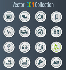 Electronic repair icons set