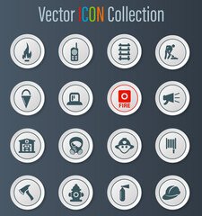 Fire-brigade icon set