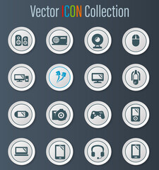 Gadget icons set