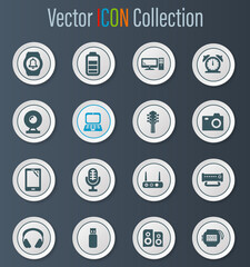 Home appliances icons set