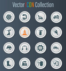 Industrial icons set