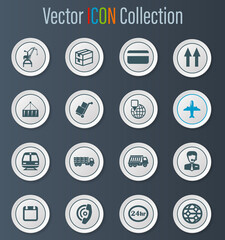 Logistic icons set