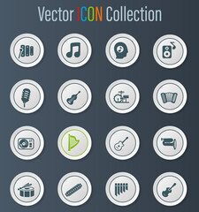 Music icons set