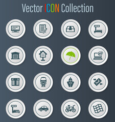 Post service icons set
