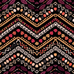 Ikat geometric zigzag pattern. Tribal ethnic theme