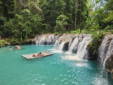 Cambugahay Falls in Siquijor island, Philippines - Best spot for relaxing - Natural spa