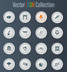 Theater icons set