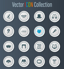 Theater icons set