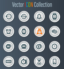 Time icons set