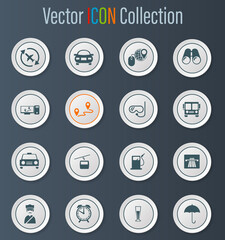 Travel icons set