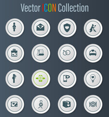 Valentine day icons set