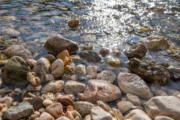 stones in water