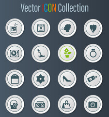 Women's Day icons set