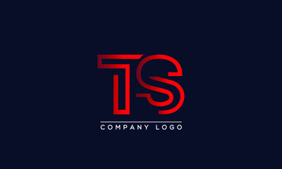 Fototapeta na wymiar Creative letters TS or ST Logo Design Vector Template. Initial Letters TS Logo Design 