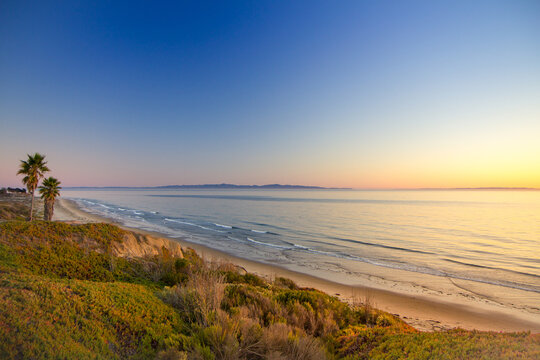 Ellwood Beach near Goleta looking towards the Channel Islands National Park