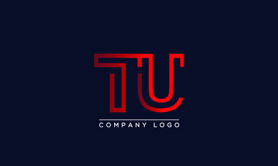 Fototapeta na wymiar Creative letters TU Logo Design Vector Template. Initial Letters TU Logo Design 