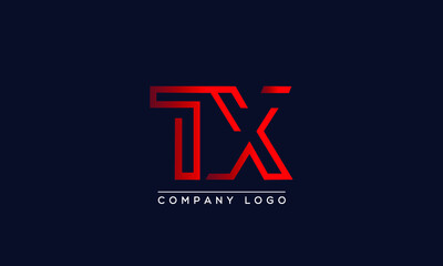Creative letters TX Logo Design Vector Template. Initial Letters TX Logo Design	