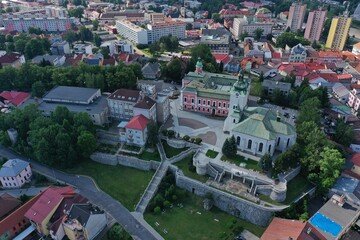 Aerial view of the city of Ruzomberok in Slovakia