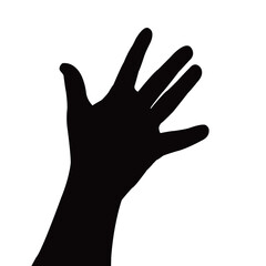 a hand silhouette vector